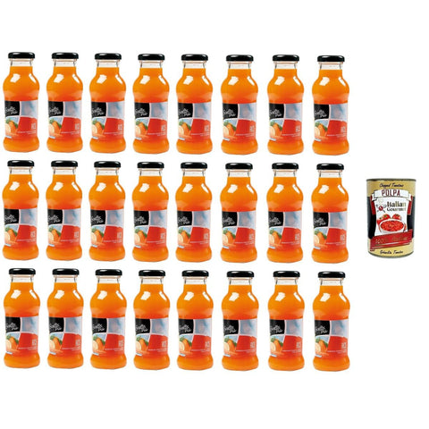 Scelto Più -Succo di frutta ACE-Fruchtsaft Orangen- Karotten- und Zitronensaftgetränk 24x200 ml italienisch Original Pastasauce + kostenlos polpa 400 g