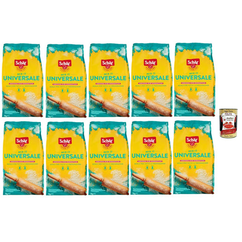 Schar Backmischungen Schar Mix It Universal Miscela Di Farine Senza Glutine, Gluten -freie Mehl mischung, gluten free flour, 10 kg Original italienisch inkl. Italian Gourmet Polpa 400g 8032804040014