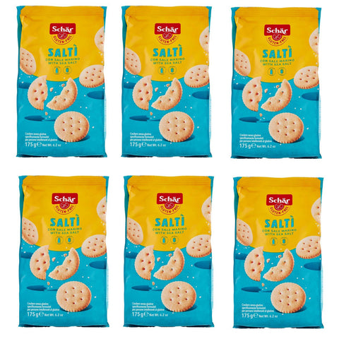 Schär Gluten Free Saltì leicht gesalzene Cracker glutenfrei kekse glutenfreies Produkt 175 g 6x italienisch Original