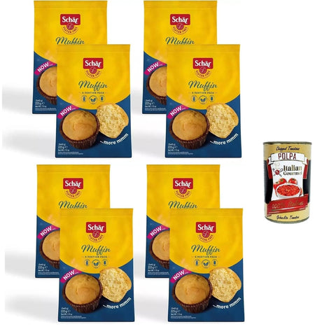 Schar Cupcakes Schar Muffin senza glutine, senza olio di palma e senza conservanti Glutenfreie Muffins, ohne Palmöl und ohne Konservierungsstoffe 8x225gr Original italienisch inkl. Italian Gourmet Polpa 400g 8008698041222