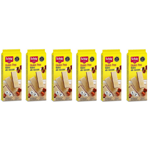Schär Wafers alle nocciole Gluten Free Waffel mit Haselnüssen glutenfreies Produkt 6x 125g italienisch Original