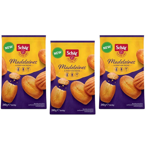 Schar Kekse Schar Schär Gluten Free Madeleines Merendina Glutenfreier Snack 240g Packung 3x Original italienisch 8008698032770