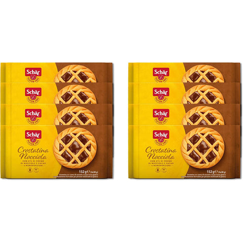 Schar Schär Crostatine alla Nocciola Haselnusstorten süße Snacks glutenfrei 8x 152g italienisch Original