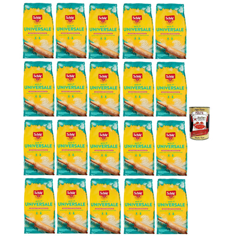 Schar Schär Mix It Universale, Schar gluten free flour, Gluten -freies Mehl, 20x1 Kg italienisch Original + kostenlos polpa 400 g
