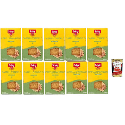 Schar Nudeln & Pasta Schar SCHÄR Senza Glutine Capelli d'angelo Glutenfrei Pasta mit 20% Hirse gluten free pasta 10x250 g italienisch Original + kostenlos polpa 400 g 8008698004067