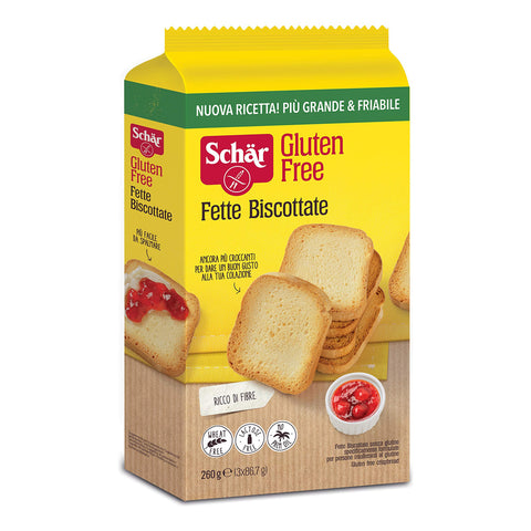 Schär Schar Fette Biscottate Senza Glutine Zwieback gebackenem Brot Glutenfrei 1x260g Original italienisch Kekse