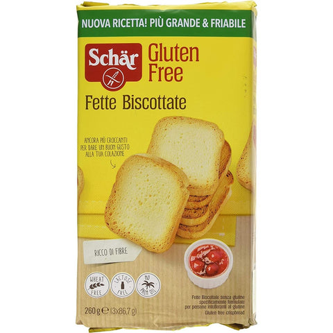 Schar Zwieback Schar Fette Biscottate Senza Glutine Zwieback gebackenem Brot Glutenfrei 6x 260g Original italienisch 8008698028551