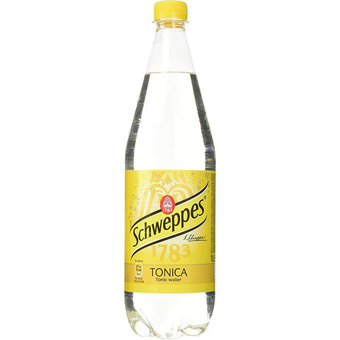 Schweppes tonica getönten Tonic Wasser PET erfrischend 1 Lt 12x italienisch Original