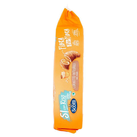 9x MHD 03/08/2026 Scotti Riso Scotti Si con Riso Cornetti integrali con miele Laktosefreie Ballaststoffe plus Ballaststoff Vollkorn Croissant mit Honig 250g italienisch Original