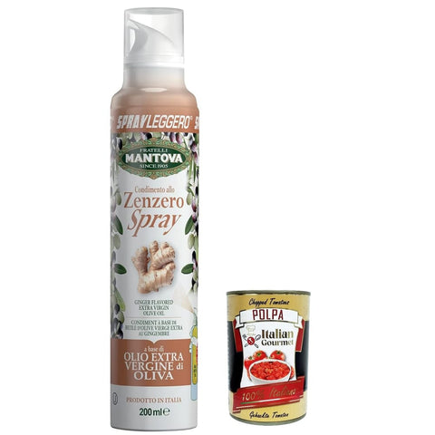 Sprayleggero Knabberartikel Sprayleggero Zenzero, Sprühen Sie Ingwer in extra jungfräuliche Olivenöl 200 ml italienisches Sprayöl 100% natürlich, 100% Licht, 100% einfach italienisch Original 8006830990810