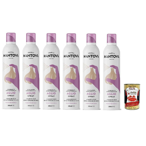Sprayleggero Oliven Sprayleggero Natives Olivenöl Extra Aromatisiert mit Knoblauch 6x 200 ml durch die Praktische Sprühflasche Können Sie bis zu 90% des Öls Einsparen italienisch Original 8032804040014