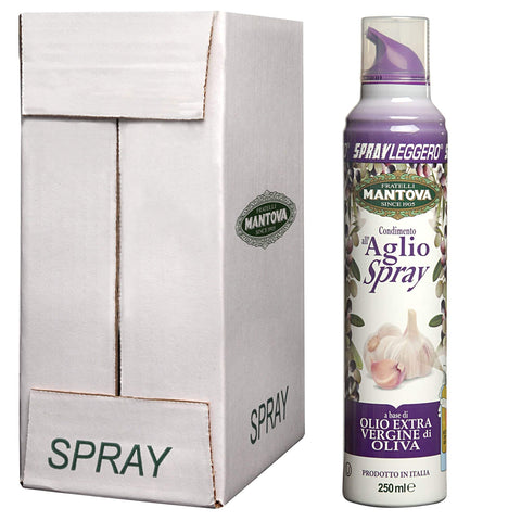 Sprayleggero Natives Olivenöl Extra Aromatisiert mit Knoblauch 6X250 ml durch die Praktische Sprühflasche Können Sie bis zu 90% des Öls Einsparen italienisch Original