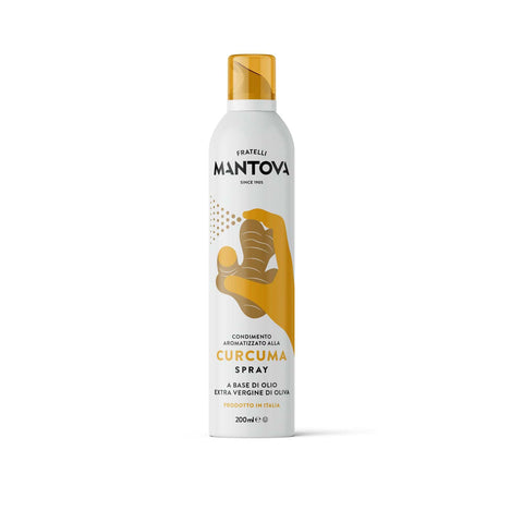SPRAYLEGGERO Natives Olivenöl Extra Aromatisiert mit Kurkuma 200 ml - durch die Praktische Sprühflasche Können Sie bis zu 90% des Öls Einsparen Original italienisch