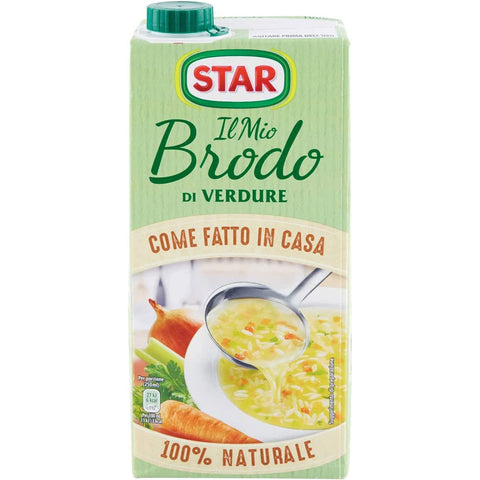 Star brodo Vegetarisch Brühe Flüssigkeit reich an Geschmack Fertiggerichte 1 Lt 3x italienisch Original