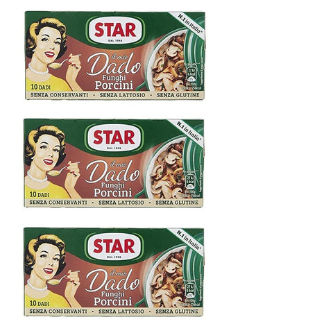 Star dado funghi porcini brodo Steinpilze Suppenwürfel Brühe 10 pz 3x Original italienisch