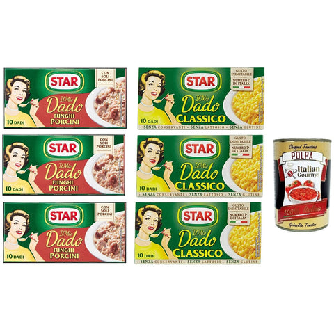 Star Testpaket dado funghi porcini Classico brodo Steinpilze Suppenwürfel Brühe 6x 10 pz Brühe & Fond italienisch Original