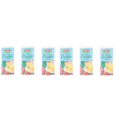 Star Brodo Manzo Broth Flüssiges Rind Fertiggerichten,, 30 % Salz 1x1l Original italienisch Gebäck