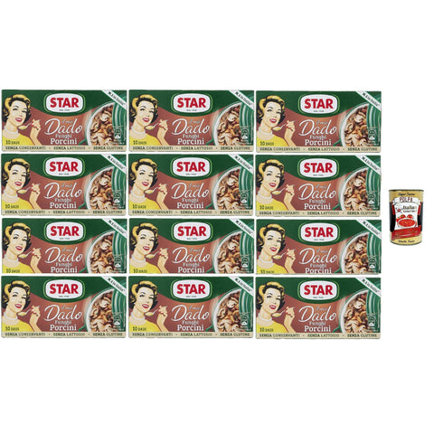 Star dado funghi porcini brodo Steinpilze Suppenwürfel Brühe 10 pz. 12x100 g italienisch Original Pastasauce + kostenlos polpa 400 g