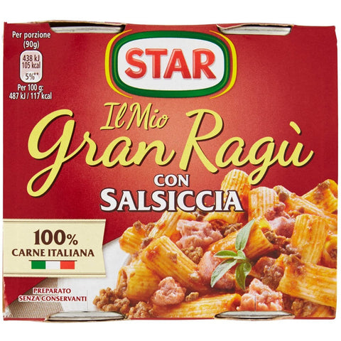 Star Il mio Gran ragu salsiccia tomatensauce 2x 180 g sauce mit Würst Pastasaucen italienisch Original