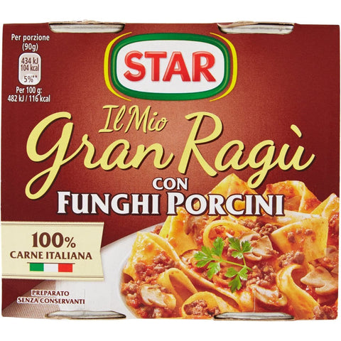 Star Il mio Gran ragù 'Con Funghi Porcini' mit Steinpilzen 8x 2 x 180g Original italienisch