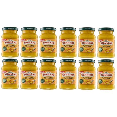 Star Pesto Tigullio Pesto Zafferano 12x190g – Cremige Sauce mit Safran, ohne Gluten – Italienischer Geschmack für Pasta & mehr
