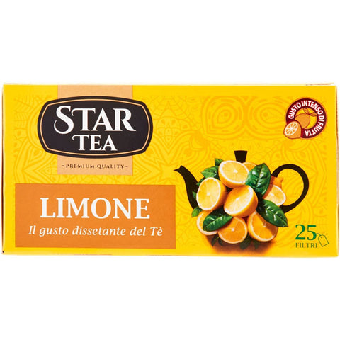 3x Star The Limone tè tea box 25 Teebeutel Zitrone 37, 5 g Schwarztee italienisch Original