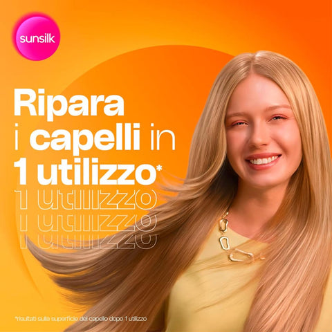 6x Sunsilk, Balsamo Riparazione Istantanea Reparierende Spülung ab der ersten Anwendung* für geschädigtes Haar, Formel angereichert mit 7 % Reparaturkomplex mit Peptiden, Vitamin C und Mandelöl, 200 ml