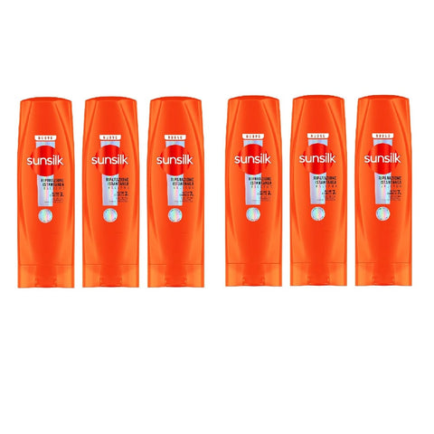 6x Sunsilk, Balsamo Riparazione Istantanea Reparierende Spülung ab der ersten Anwendung* für geschädigtes Haar, Formel angereichert mit 7 % Reparaturkomplex mit Peptiden, Vitamin C und Mandelöl, 200 ml