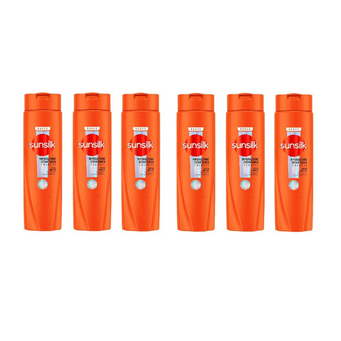 6x Sunsilk, Shampoo Riparazione Istantanea Shampoo für geschädigtes Haar, repariert das Haar bereits nach einer Anwendung*, Formel angereichert mit einem Reparaturkomplex aus Peptiden, Vitamin C und Mandelöl, 250 ml