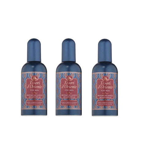 Tesori d'oriente Eau de Toilette Tesori d'oriente Ebano & Ginseng frischer und holzig aromatischer Duft 3x 100ml italienisch Original 8008970060736