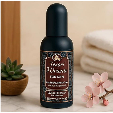 Tesori d'oriente Eau de Toilette Tesori d'oriente Ebano & Ginseng frischer und holzig aromatischer Duft 3x 100ml italienisch Original 8008970060736