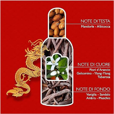 Tesori d'oriente Fiore del Dragone fruchtig aromatischer Duft 3x100ml italienisch Original