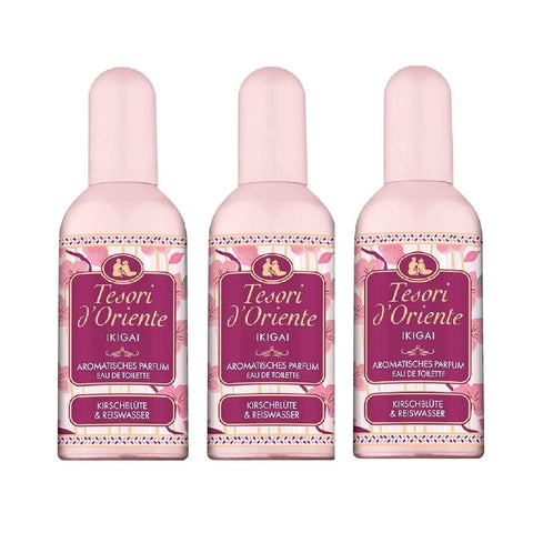 Tesori d'oriente Eau de Toilette Tesori d'oriente Ikigai parfum floral aromatique 3x100ml italienisch Original 8008970060705