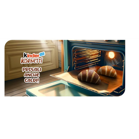 Testpaket Kinder Kekse Testpaket Kinder Kornetti 3x Cioccolato 3x Crema al Latte Croissants mit Schokoladen und Milchcremefüllung 6 Packungen à 270g italienisch Original 8000500457672