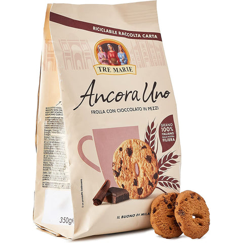 Tre Marie Ancora Uno Frolla con cioccolato in pezzi Kekse mit Schokoladenstücken 350g cookies biscuits 100% Italienische Kekse 300g 6x Original italienisch