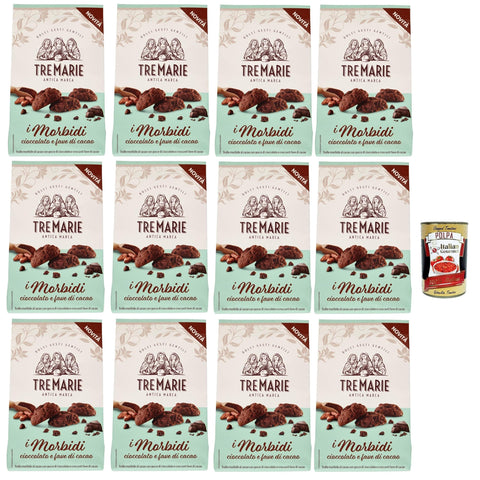 Tremarie biscotti, i morbidi cioccolato e fave di cacao, Schokolade und Kakaobohnen biscuits Kekse 12x 300 g italienisch Original