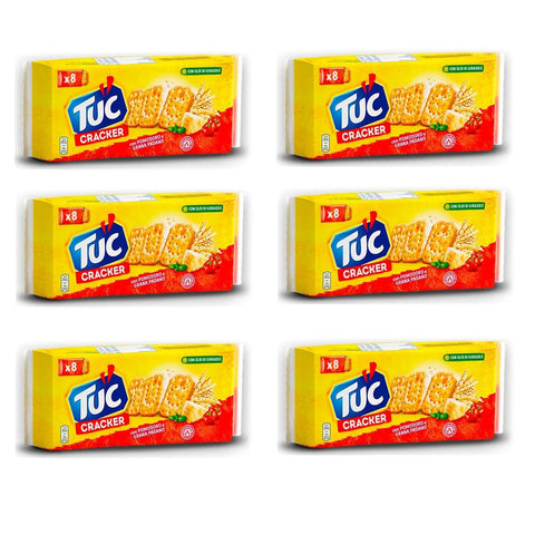 Tuc Abgepackte Gebäckstücke Tuc Kekse Salzgebäck Tomaten und Cheese Käse Grana Padano 250 g Packung Abgepackte Gebäckstücke italienisch Original 8000090600861
