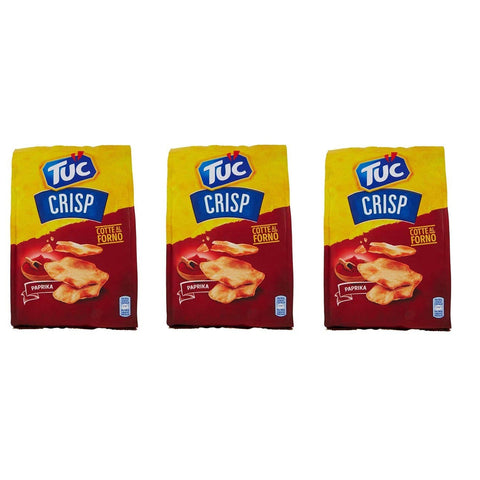 Tuc Crisp Paprika Salzgebäck Crackers Gebacken gesalzen 100 g 3x italienisch Original Snack