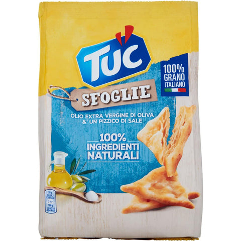 Tuc Sfoglie Cracker mit nativem Olivenöl extra und einer Prise Salz 6x170g Original italienisch Snack