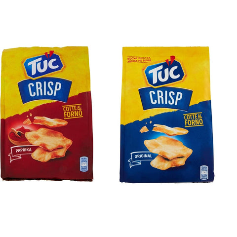 Tuc Crackers Tuc 6x Crisp Salzgebäck Crackers Gebacken gesalzen 3x Meersalz 3x Paprika 100g Testpaket Original italienisch inkl. Italian Gourmet Polpa 400g 7622210630803