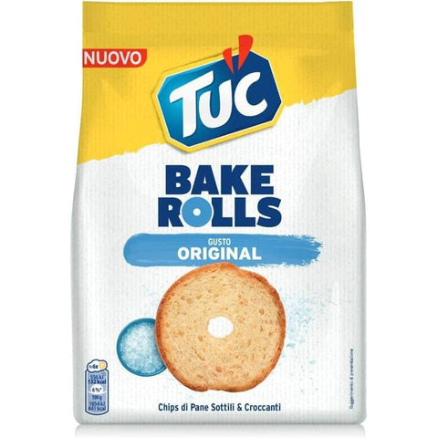 Tuc Kekse Tuc Bake Rolls, Original italienisch dünne und knusprige Brotchips 150 g 6x italienisch 5201360660742