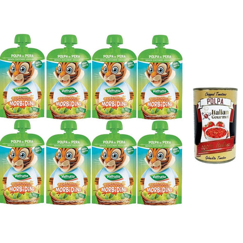 Valfrutta Gemischtes Obst Valfrutta Triangolini Morbidini Polpa di Pera Senza Zuccheri Aggiunti Weiche Valfrutta Dreiecke aus Birnenmark ohne Zuckerzusatz 8x90 gr italienisch Original 8032804040014