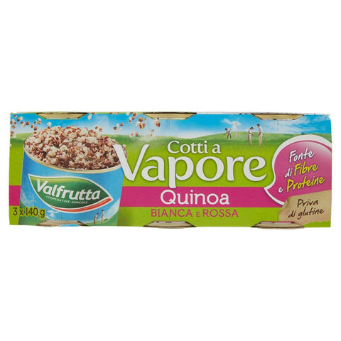 Valfrutta QUINOA WEISS UND ROT GEDÜNSTET 3x140g Original italienisch