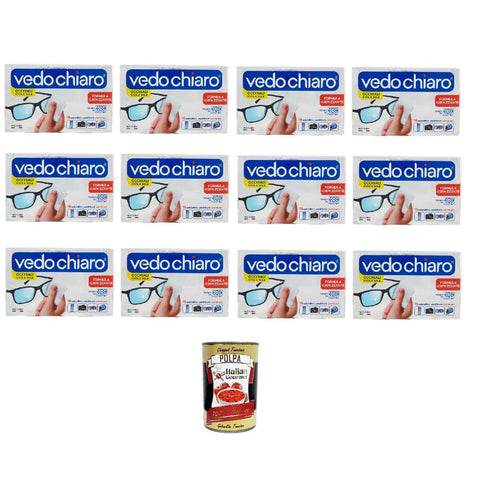 Vedo Chiaro 0 Vedo Chiaro Vedochiaro Occhiali Glasreiniger 16 Tücher Brillenreinigung Brillenreiniger 12 Packungen italienisch Original 8002340004818
