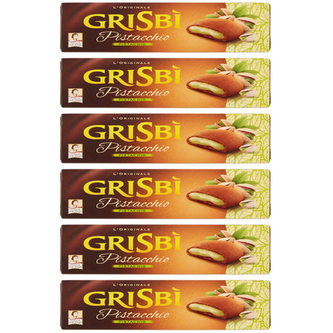 Vicenzi Matilde Vicenzi Grisbi Biscotti Pistacchio kekse mit pistaziencreme füllung 100% Italienische Kekse 150 g 6x italienisch Original