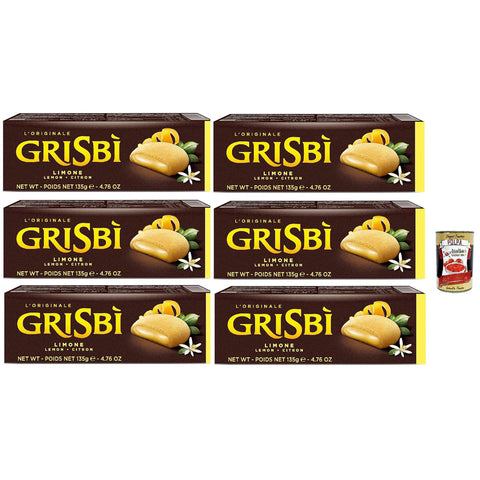 Vicenzi Grisbi Limone riegel kuchen Kekse Zitronencreme Zitrone 6x150 g italienisch Original + kostenlos polpa 400 g