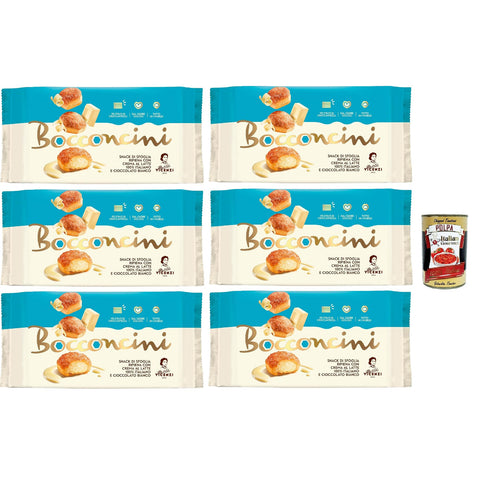 Matilde Vicenzi millefoglie Bocconcini al Latte e Cioccolato Bianco, Blätterteigbacken, knusprige und zarte, süße Snack, gefüllt mit Milch und weiße