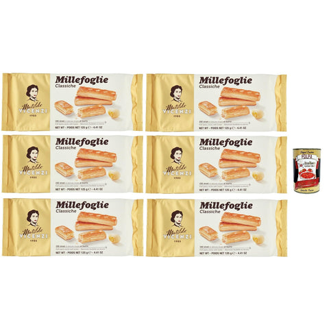 Vicenzi Matilde Millefoglie Classiche, Italienische Blätterteigstangen 6x125g Original italienisch Kekse
