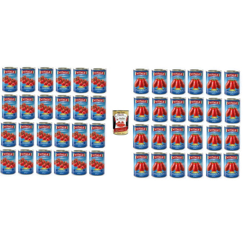 Vitale Testpaket Koch- & Backzutaten Vitale Testpaket Kirschtomaten in der 400 g Dose 24x 400 gr Geschälte Tomaten 24x 400 gr Koch- & Backzutaten italienisch Original 8010706724218
