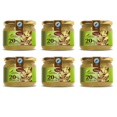 WITOR'S Crema Spalmabile al Pistacchio Streichfähige Creme mit Pistazien 6x220g Original italienisch Aufstrich